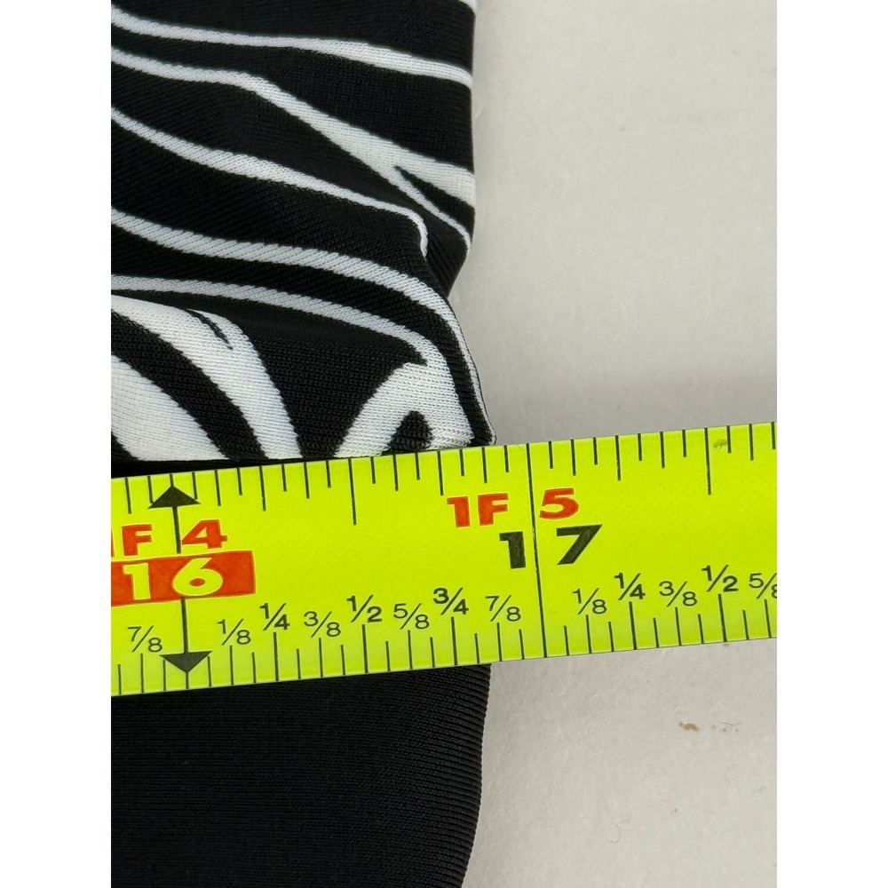 Costa Del Sol Black White‎ Floral Tankini Swim Top Women's Sz 16 Twist Front - Picture 7 of 10